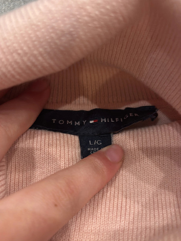 đź›’Pull Tommy Hilfiger Rose & Gris Taille Lđź›’