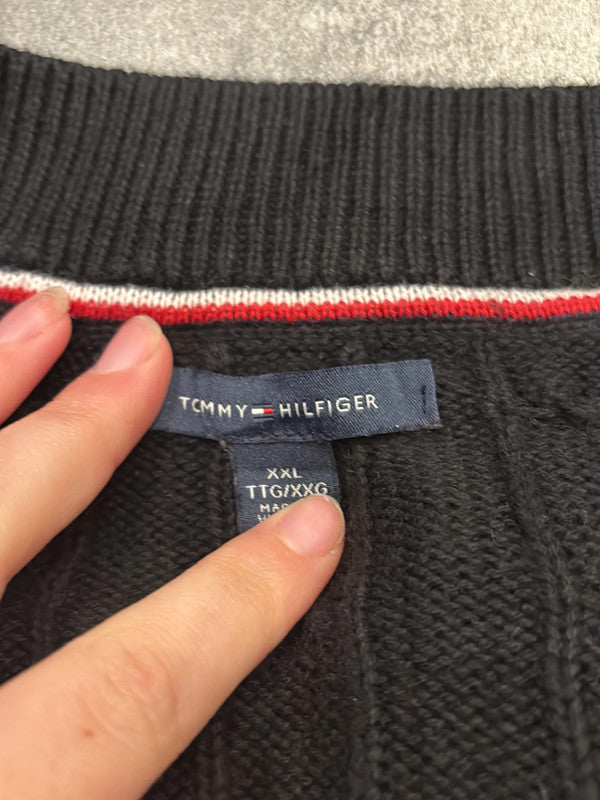 đź›’Pull Tommy Hilfiger Noir Taille XXLđź›’