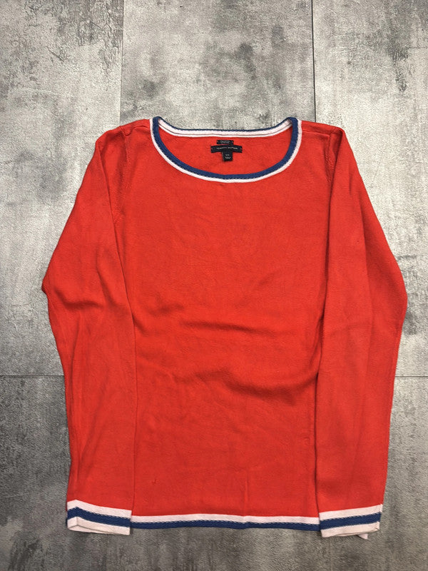đź›’Pull Tommy Hilfiger Rouge et Blanc Lđź›’