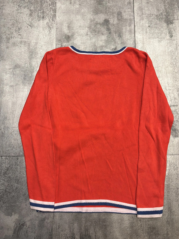 đź›’Pull Tommy Hilfiger Rouge et Blanc Lđź›’
