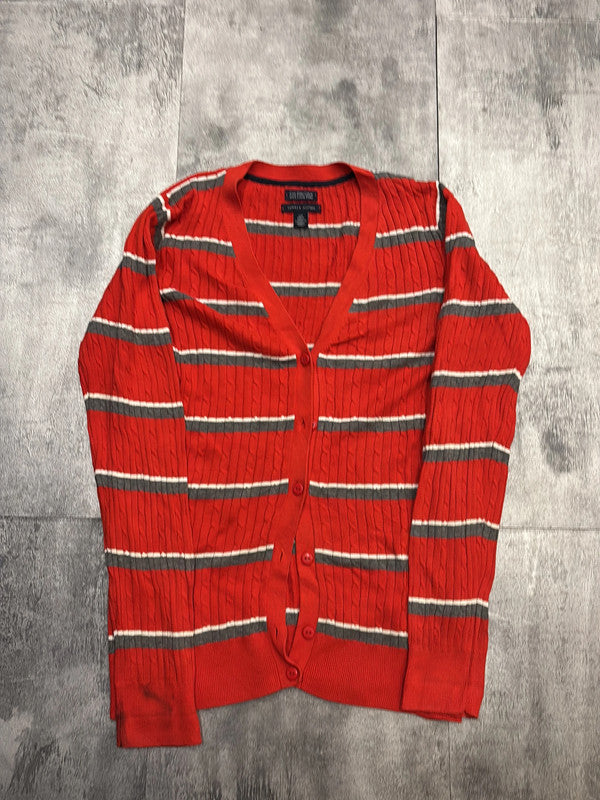🛒Cardigan Tommy Hilfiger Rouge et Gris chiné S🛒