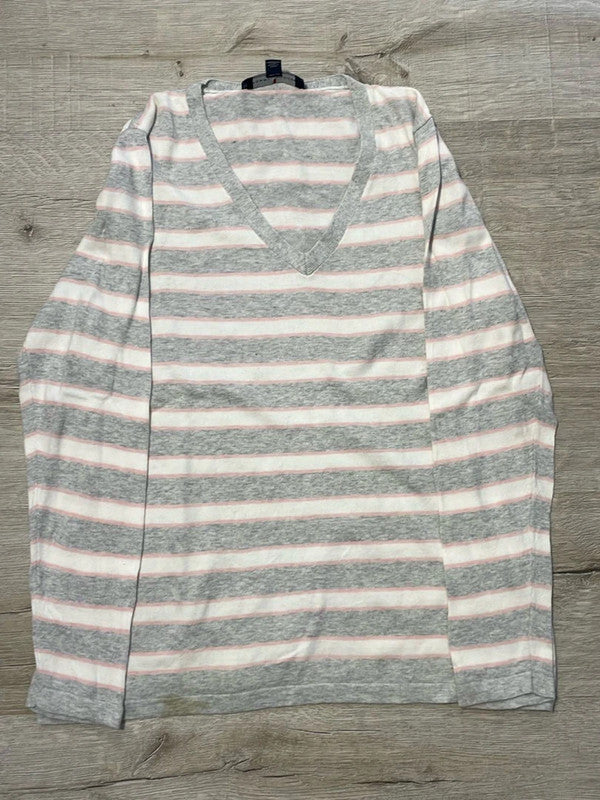 đź›’Pull Tommy Hilfiger rayures roses et grises Lđź›’