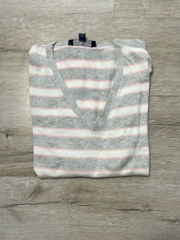 đź›’Pull Tommy Hilfiger rayures roses et grises Lđź›’