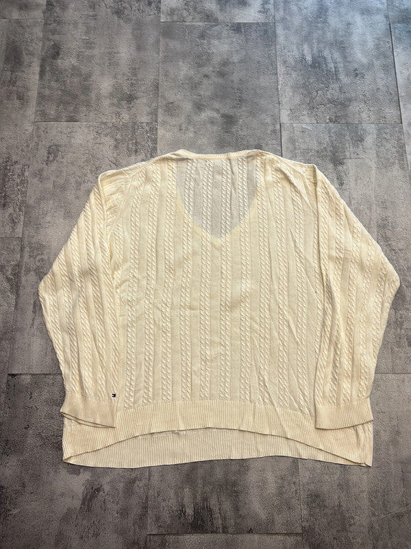 🛒Pull Blanc Crème Tommy Hilfiger Taille XXXL🛒