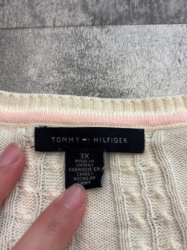🛒Pull Blanc Crème Tommy Hilfiger Taille XXXL🛒