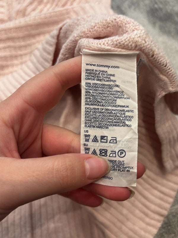 🛒Pull Tommy Hilfiger Rose Pâle Taille L🛒