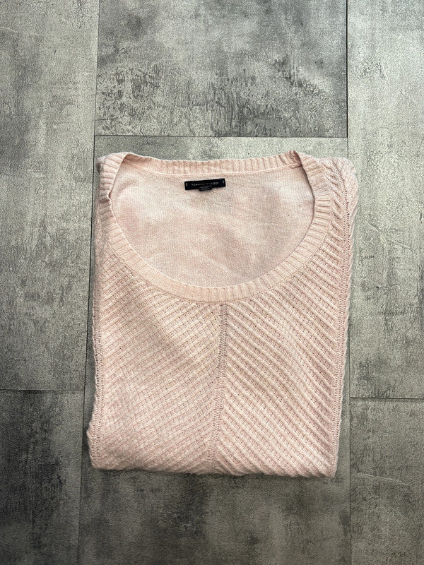 🛒Pull Tommy Hilfiger Rose Pâle Taille L🛒