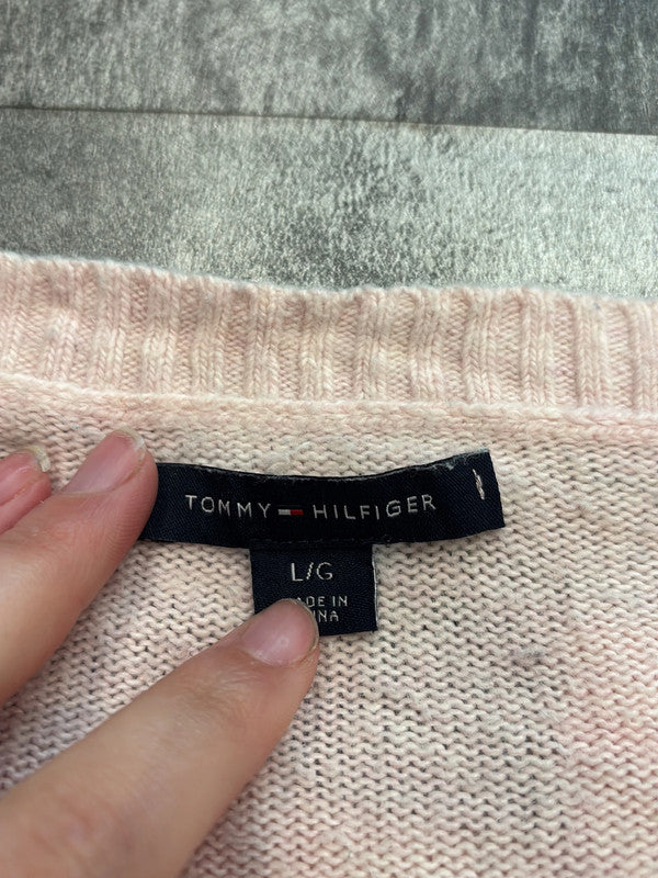 🛒Pull Tommy Hilfiger Rose Pâle Taille L🛒