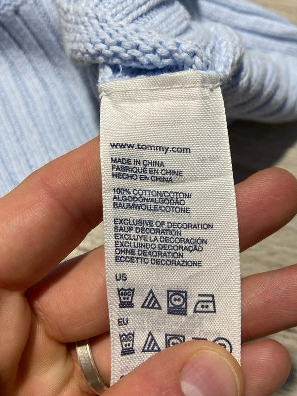 🛒Sweat à capuche zippé bleu clair Tommy Hilfiger S🛒