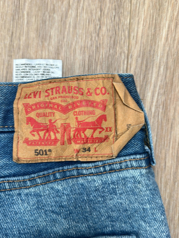 đź›’Short en jean Levi's 501 W34đź›’(2E660)