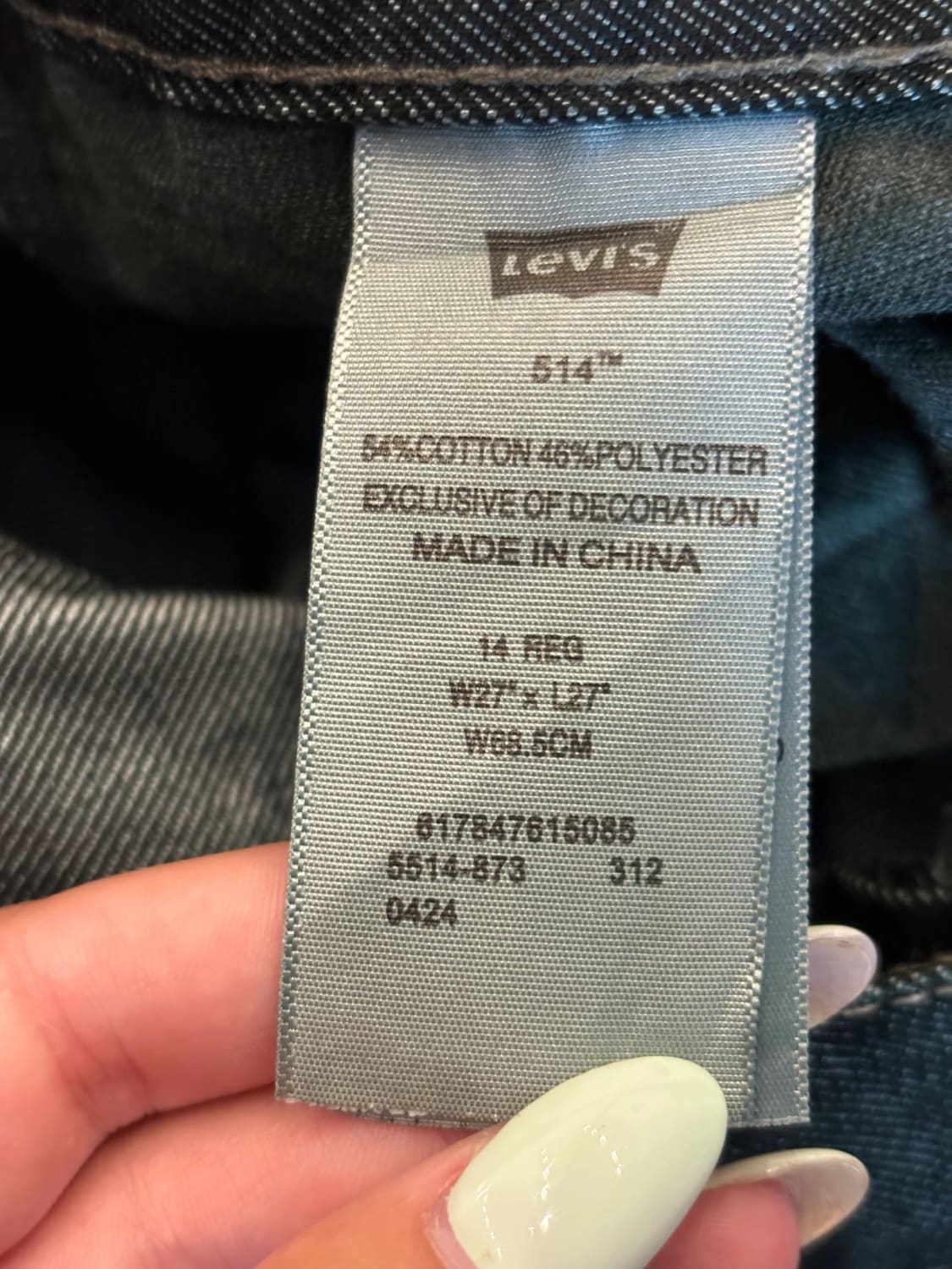 đź›’Jeans Levi's 514 W27 L27đź›’