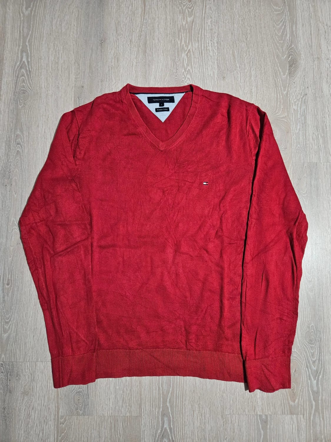 đź›’Pull Tommy Hilfiger Rouge Taille L đź›’