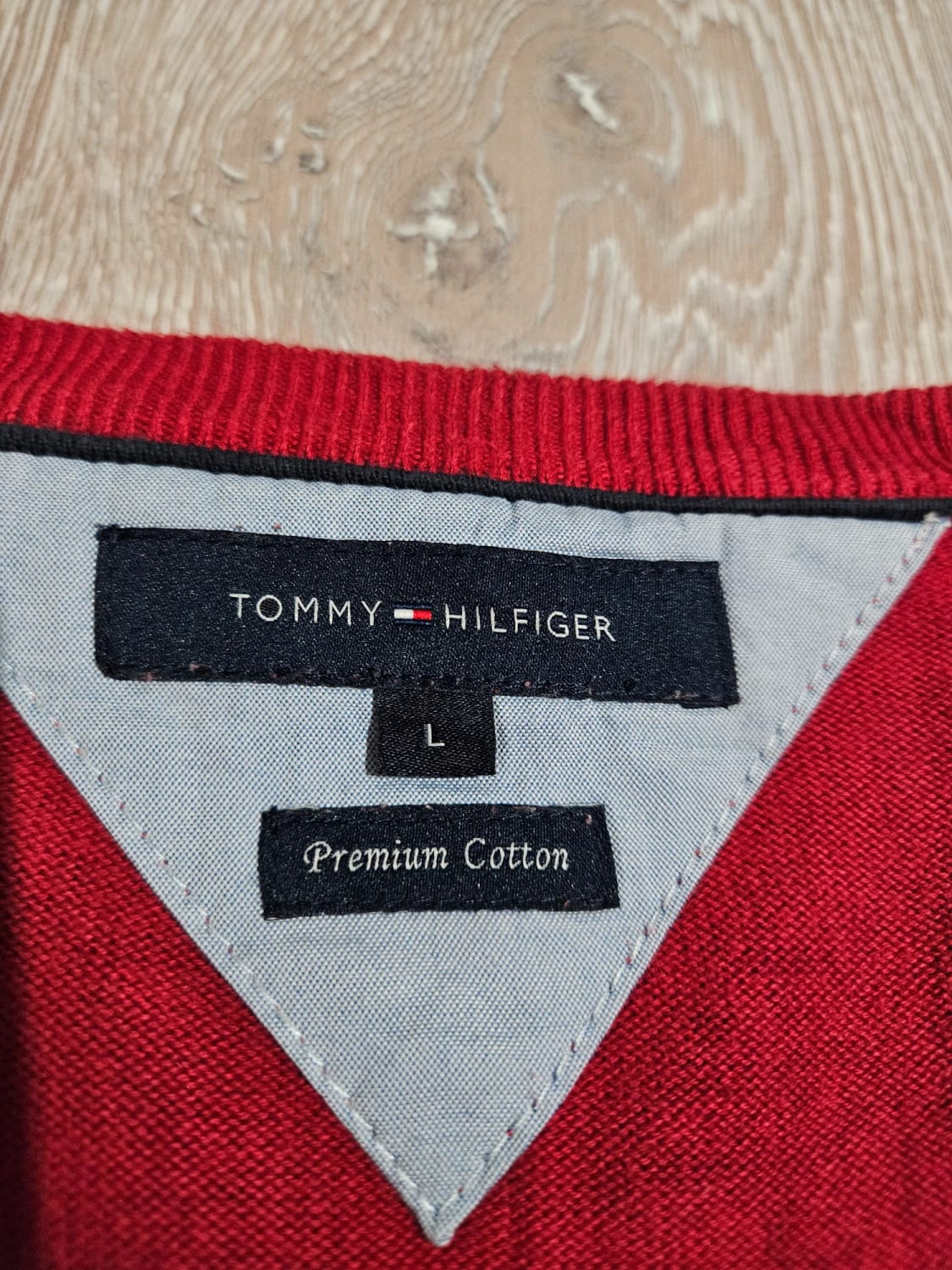 đź›’Pull Tommy Hilfiger Rouge Taille L đź›’