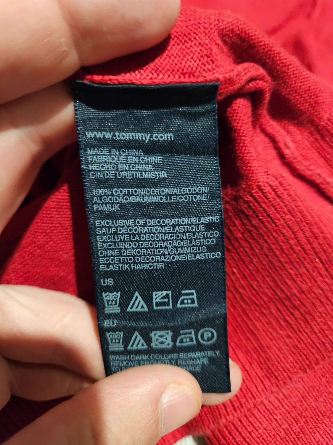 đź›’Pull Tommy Hilfiger Rouge Taille L đź›’
