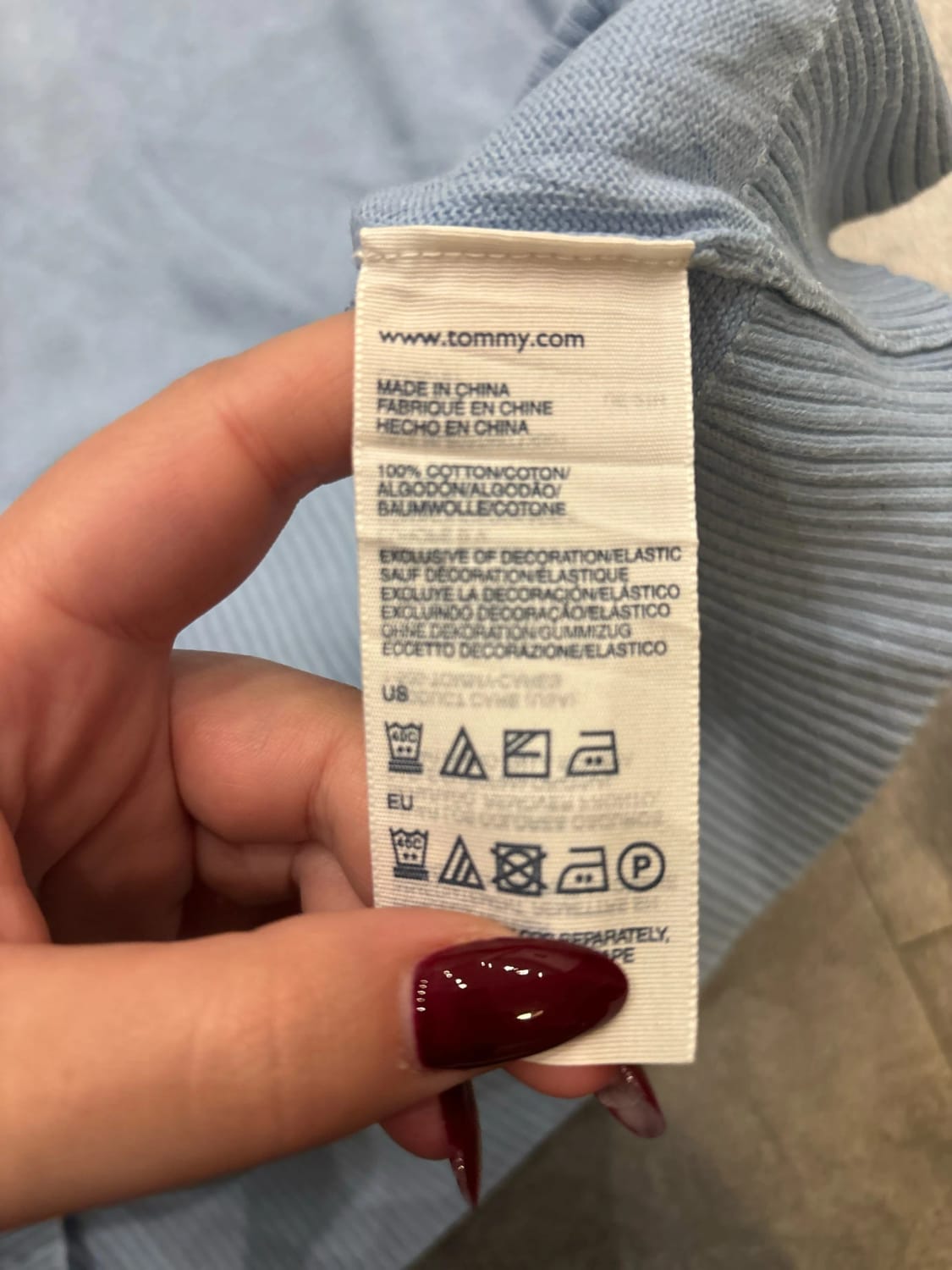 đź›’Pull Tommy Hilfiger Bleu Ciel Lđź›’
