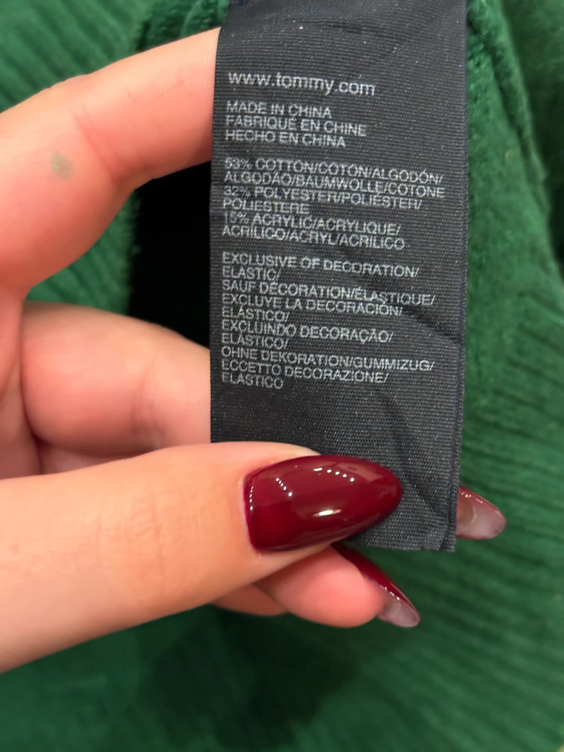 đź›’Pull Tommy Hilfiger Vert Sđź›’