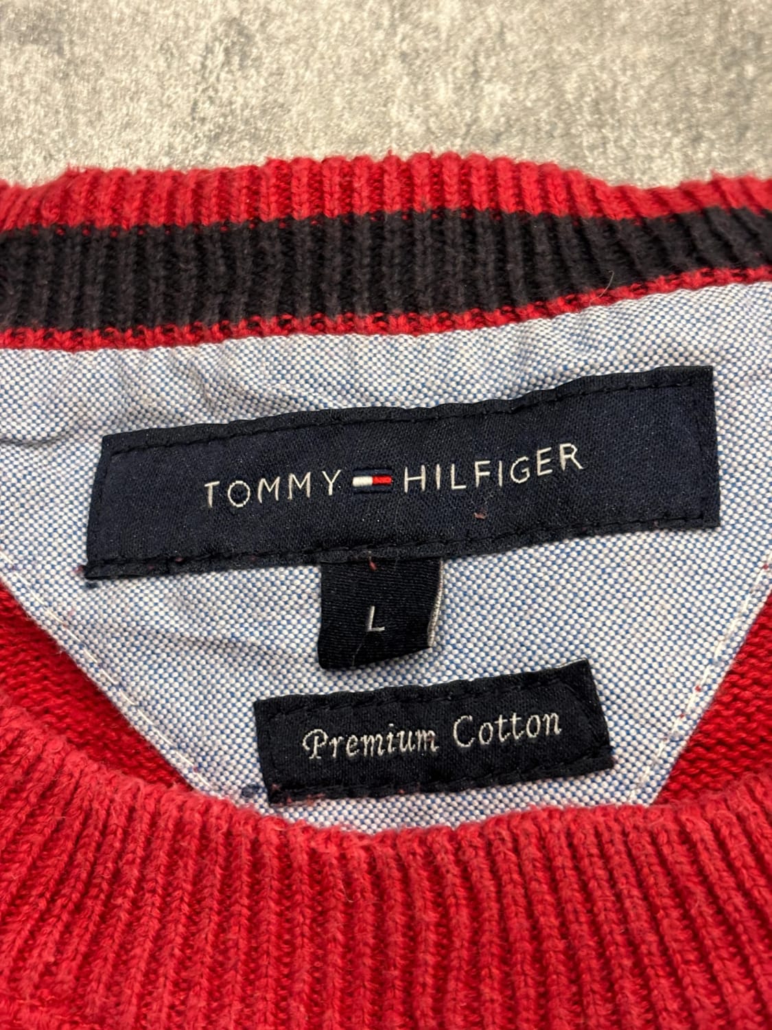 đź›’Pull Tommy Hilfiger Rouge Taille L đź›’