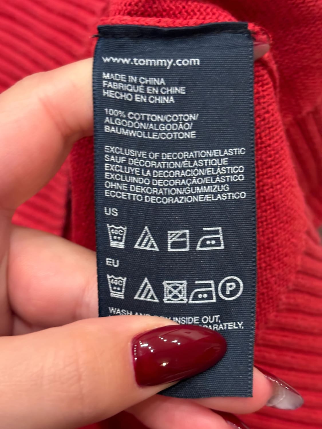 đź›’Pull Tommy Hilfiger Rouge Taille L đź›’