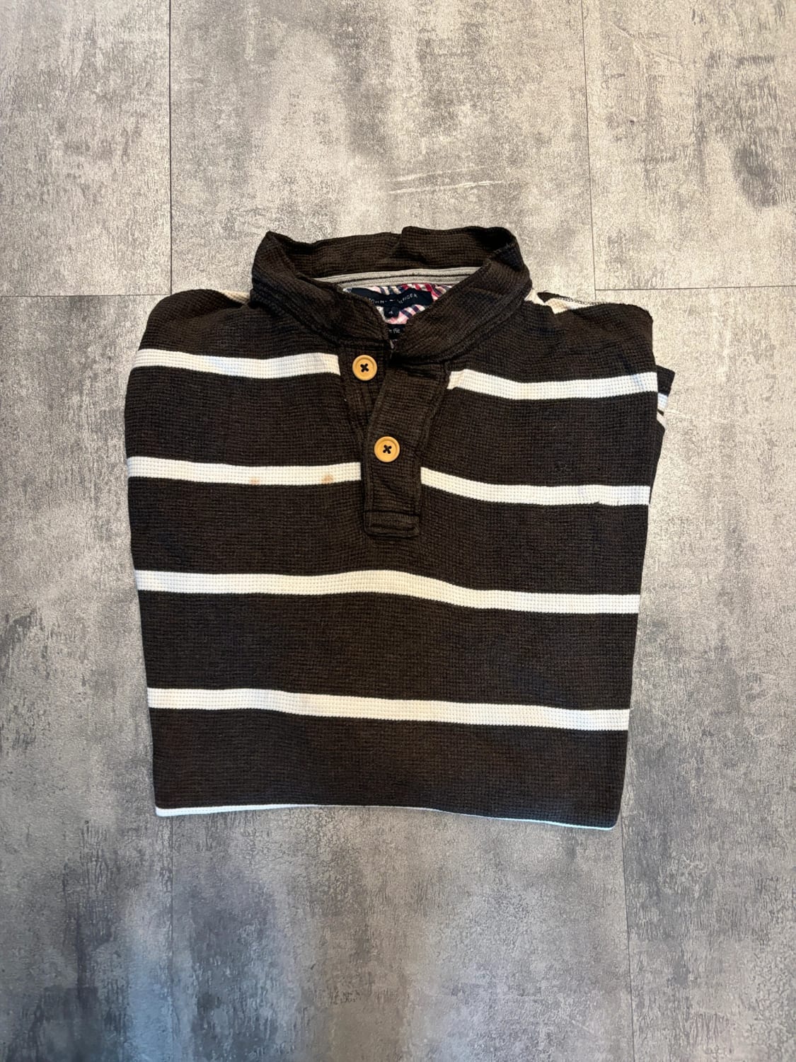 đź›’Pull Tommy Hilfiger XL Slim Fit Marron et Blancđź›’