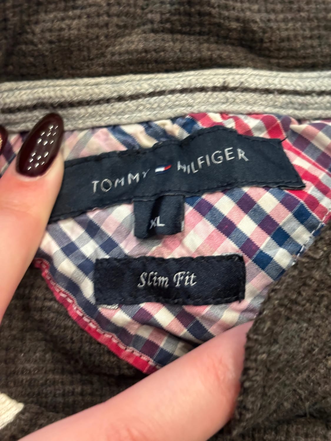 đź›’Pull Tommy Hilfiger XL Slim Fit Marron et Blancđź›’