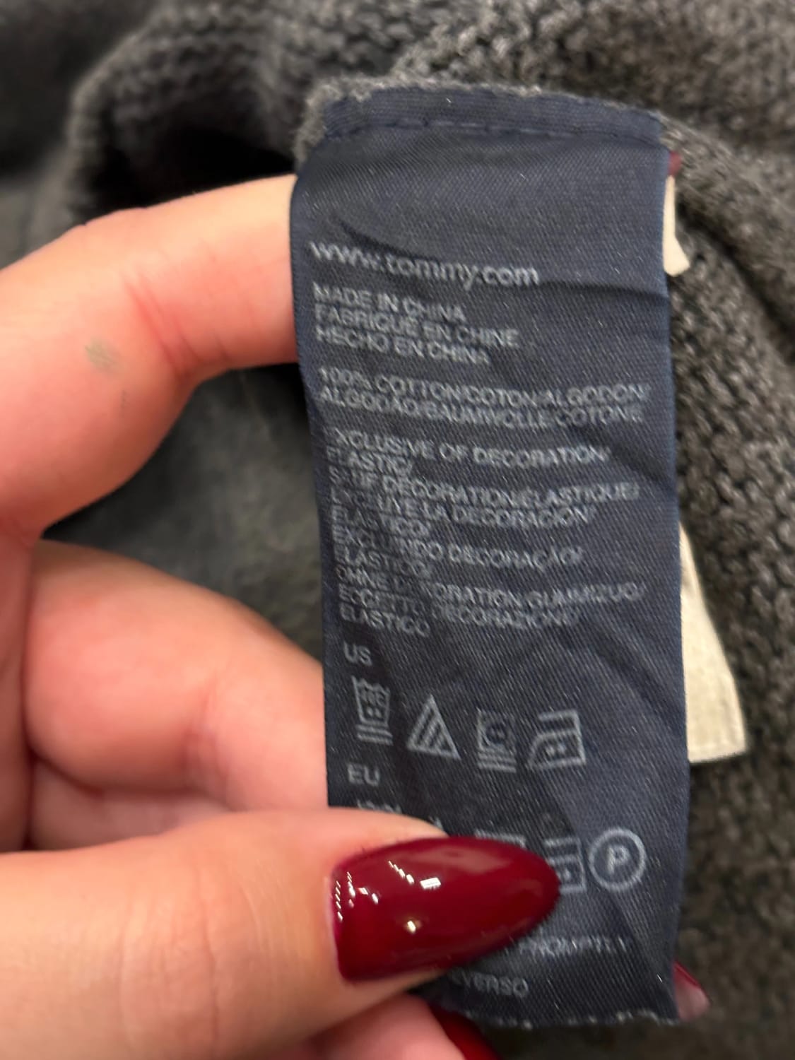 🛒Pull Tommy Hilfiger XS Gris Chiné Col Chemise 🛒