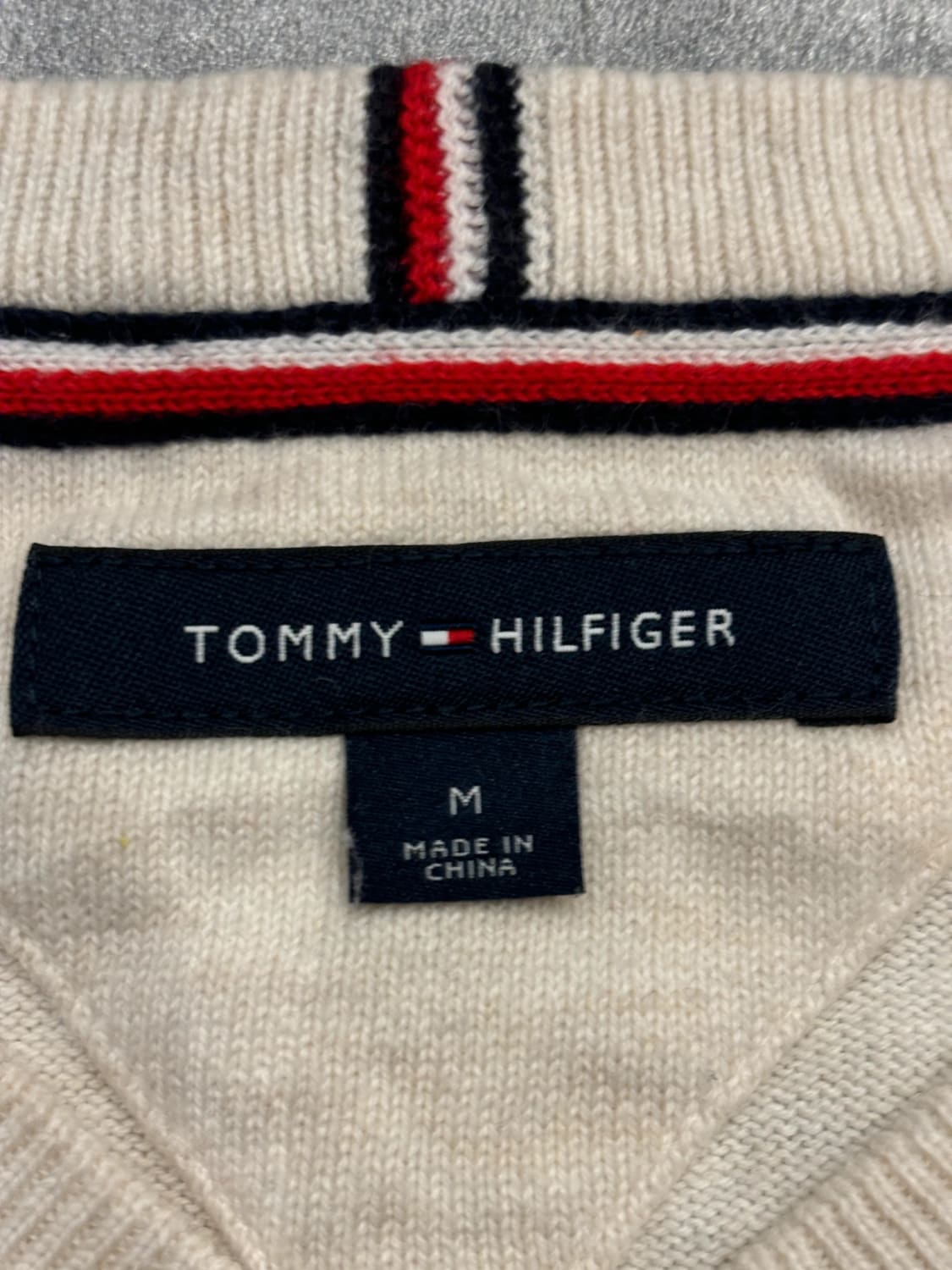 đź›’Pull Tommy Hilfiger Beige Taille Mđź›’