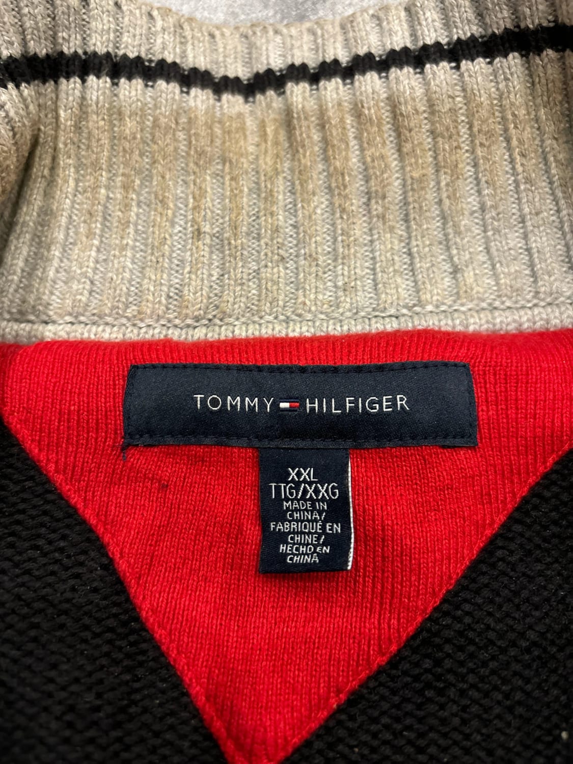 🛒Pull Tommy Hilfiger XXL Noir Zippé🛒