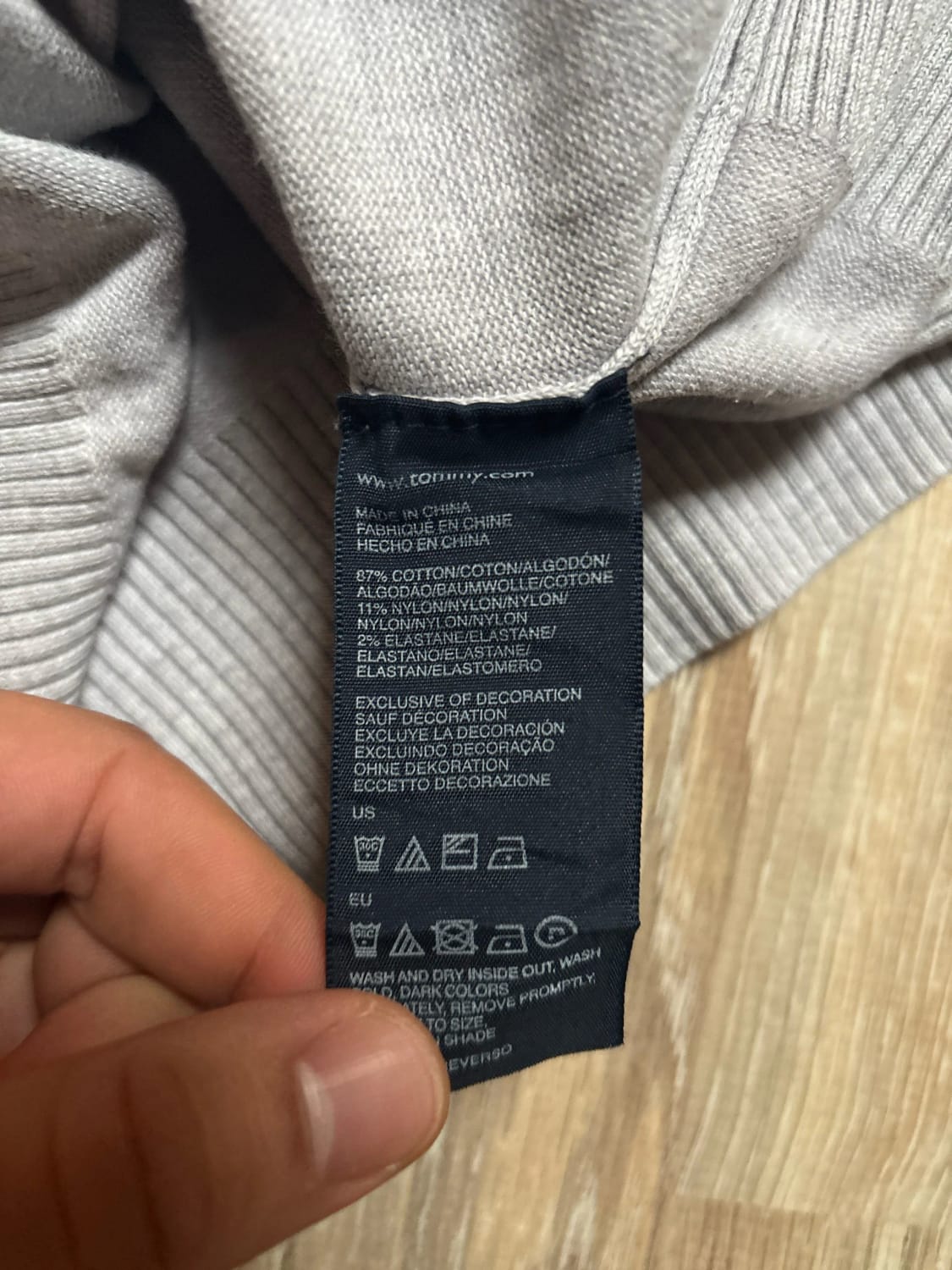 đź›’Pull Hilfiger Denim Gris Taille Mđź›’