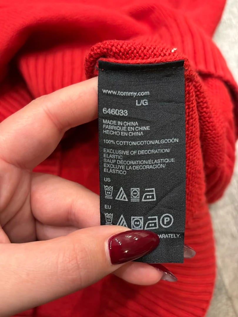 đź›’Pull Tommy Hilfiger Rouge Lđź›’