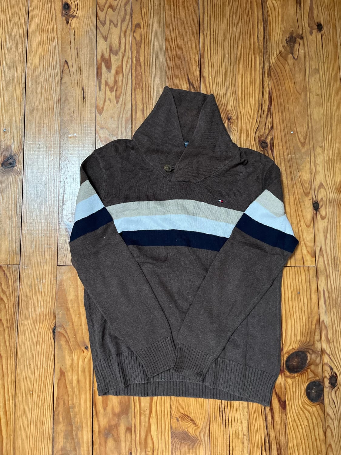🛒Pull Tommy Hilfiger S Marron et Rayé 🛒