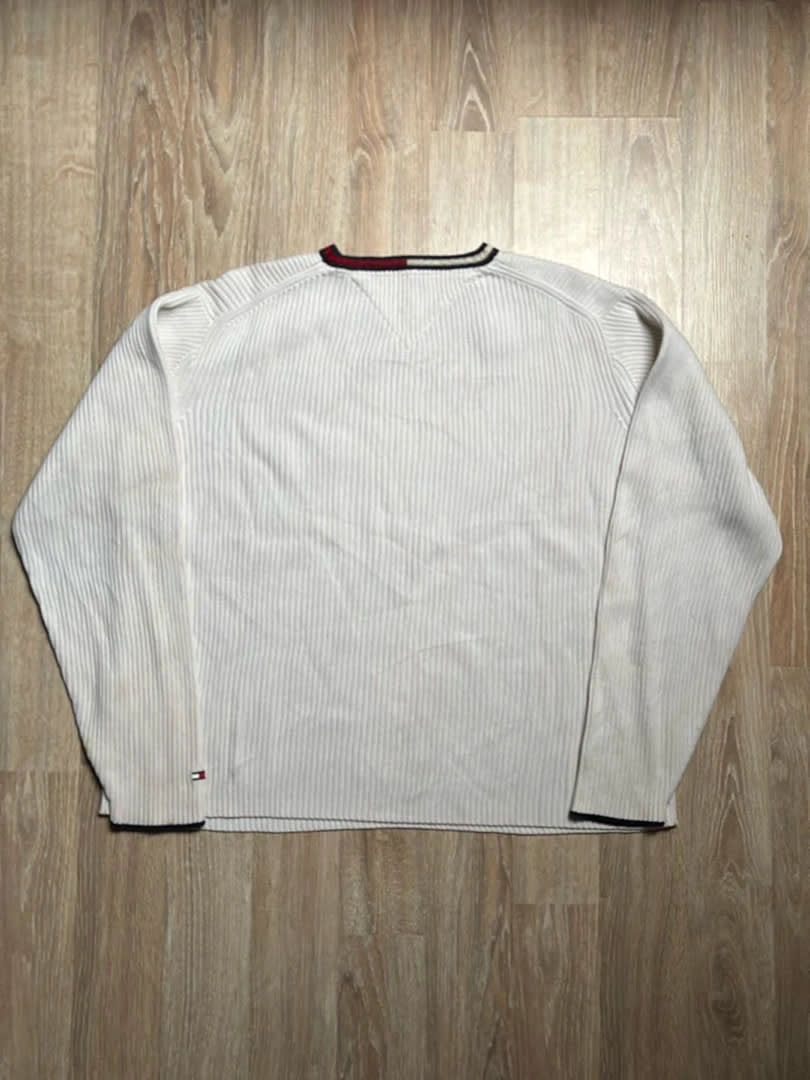 đź›’Pull Tommy Hilfiger Taille L Blanc đź›’