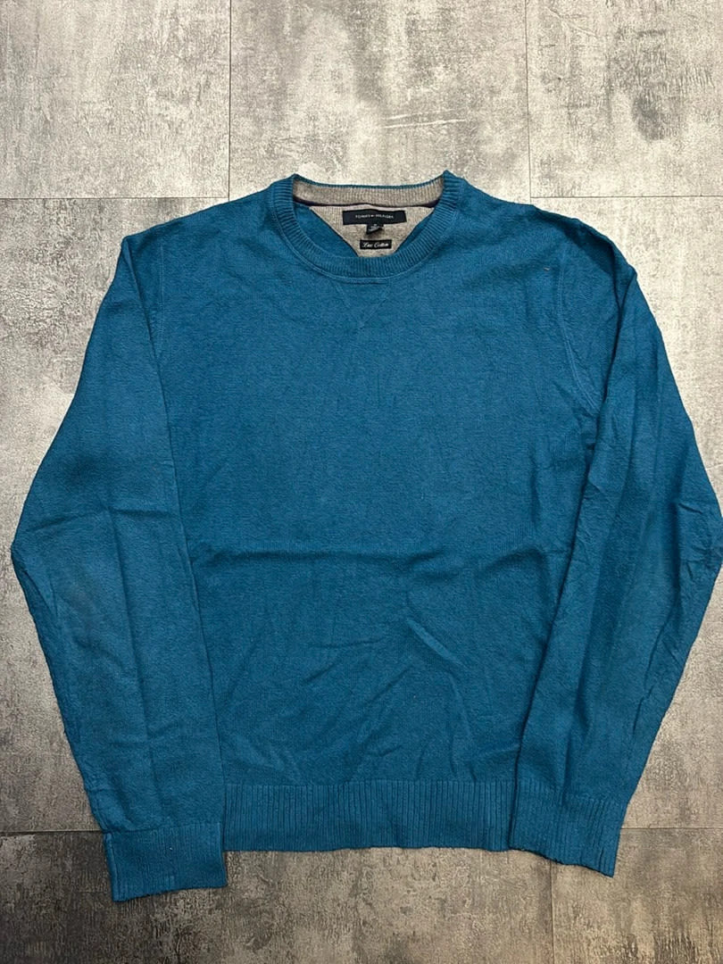 đź›’Pull Tommy Hilfiger Taille M Bleu Turquoiseđź›’