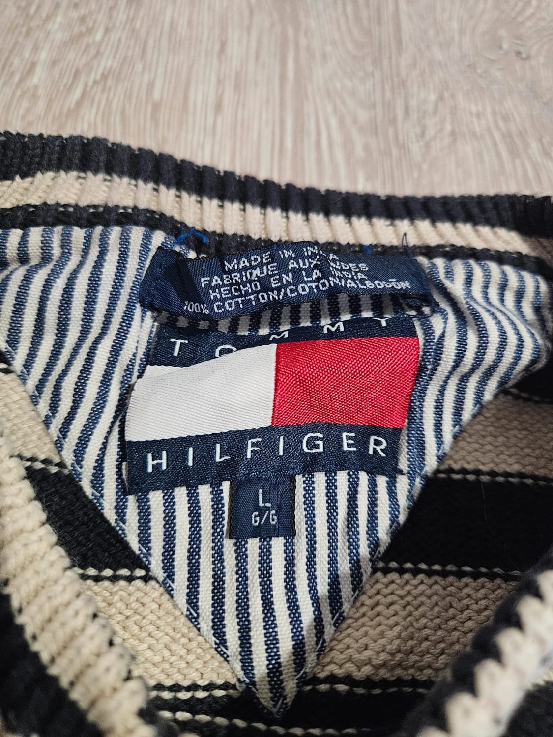 🛒Pull Tommy Hilfiger rayé L🛒