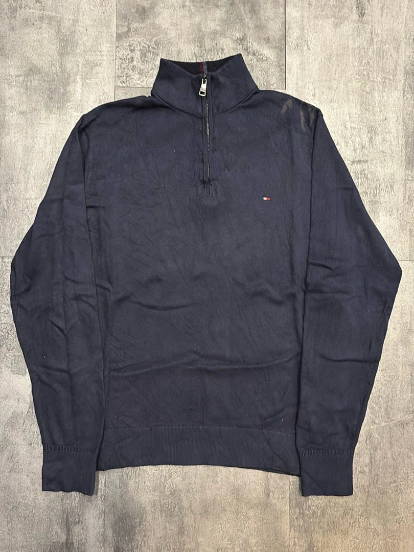🛒Pull Tommy Hilfiger XL Bleu Marine Zippé🛒