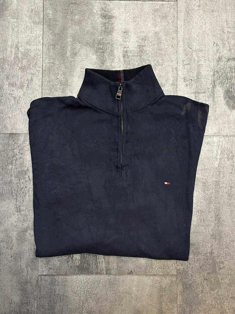 🛒Pull Tommy Hilfiger XL Bleu Marine Zippé🛒