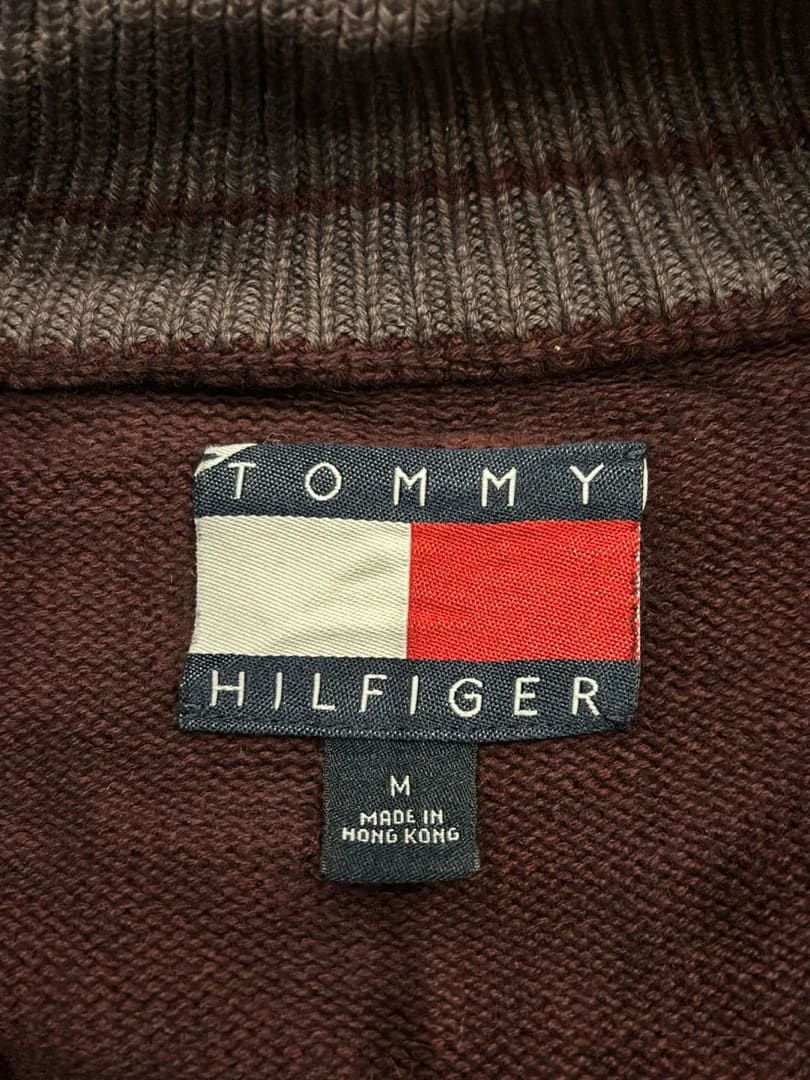 🛒Pull Tommy Hilfiger Taille M Bordeaux Zippé🛒