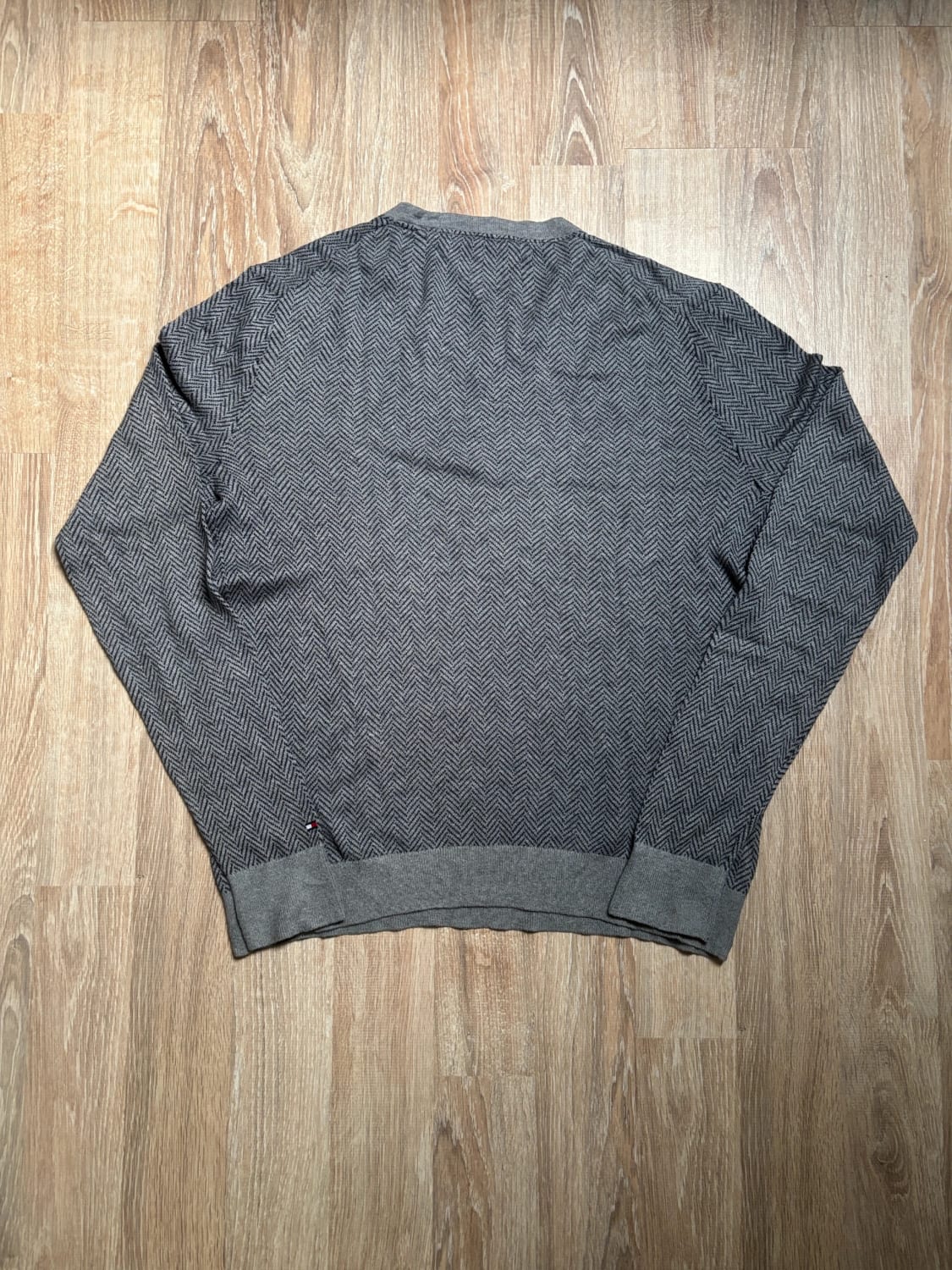🛒Pull Tommy Hilfiger L Gris chiné col V🛒