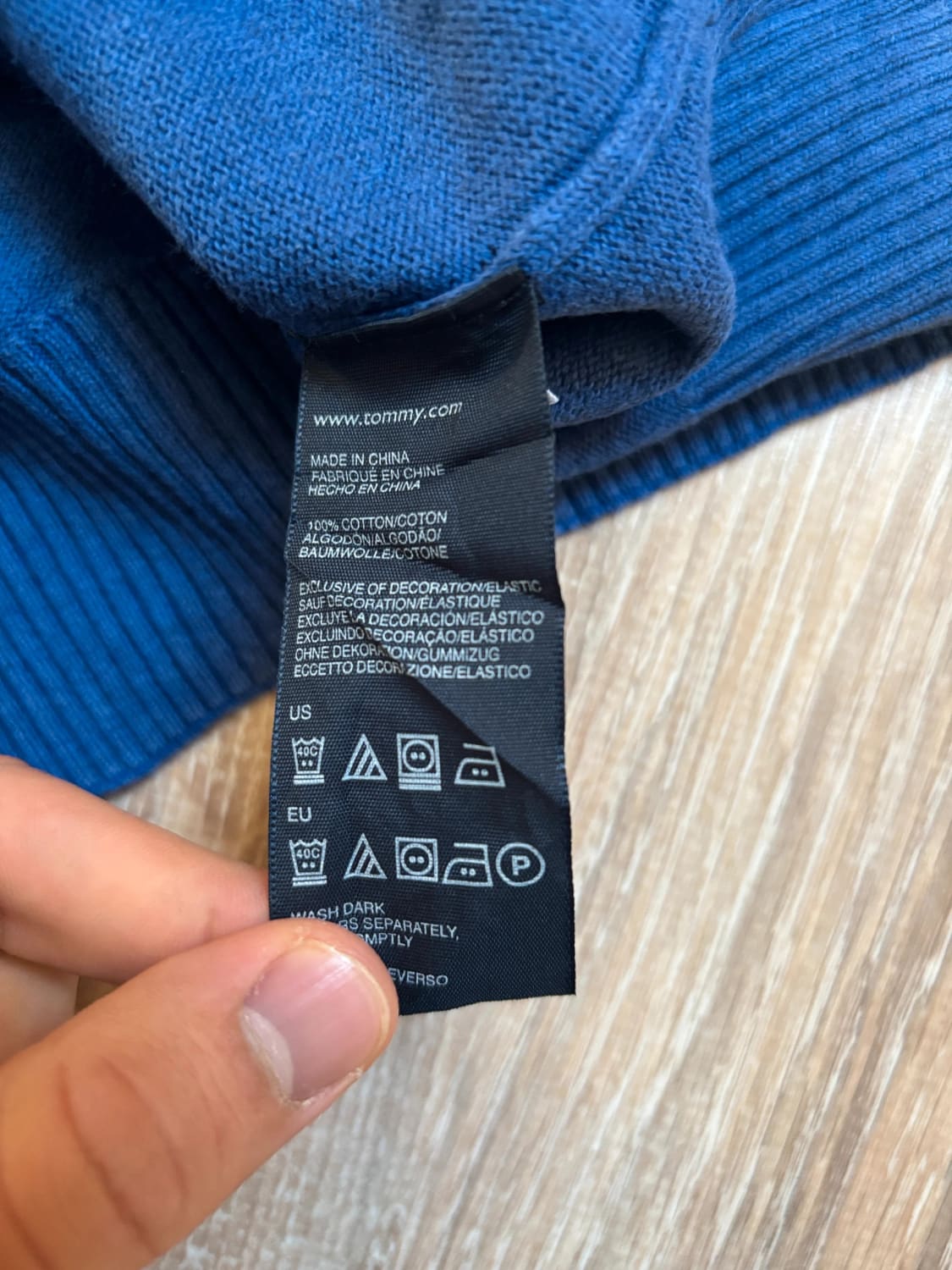 đź›’Pull Tommy Hilfiger Bleu Marine Taille Lđź›’
