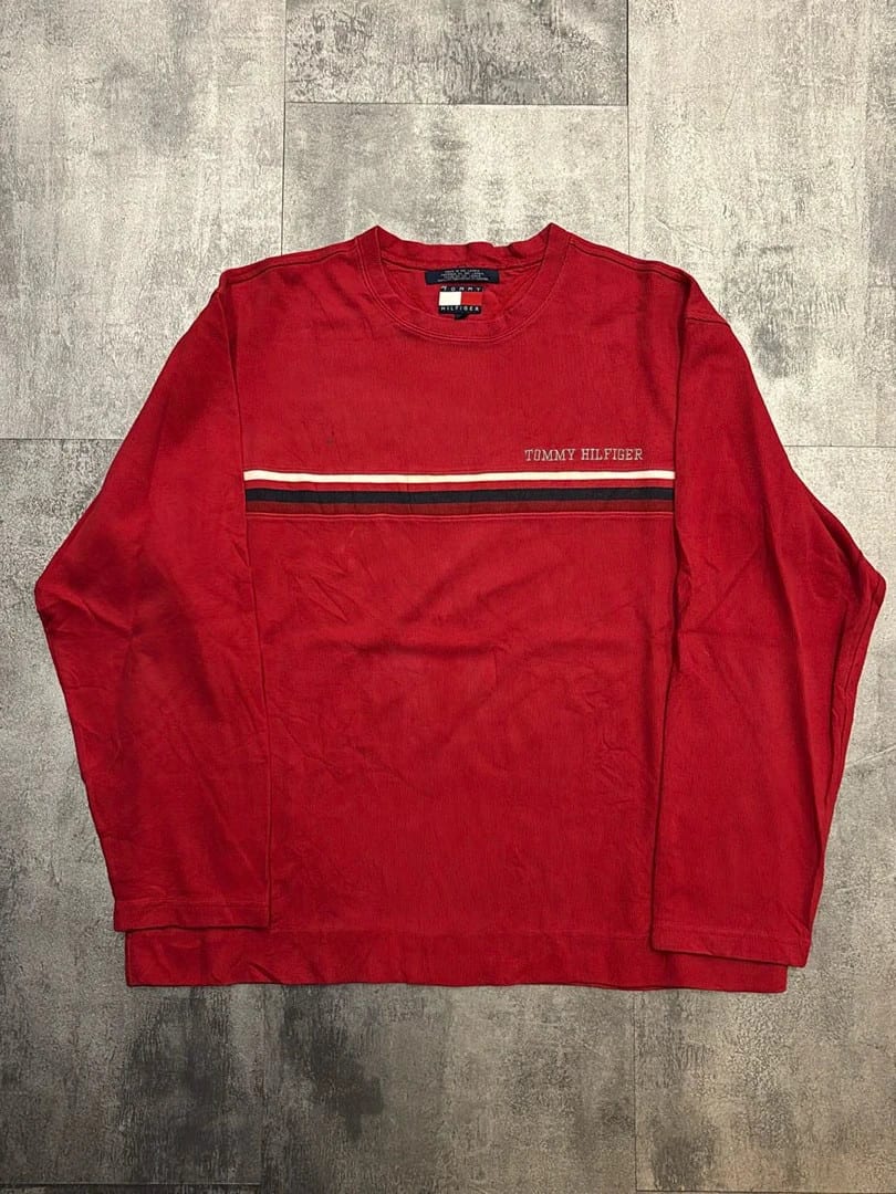 đź›’T-shirt Tommy Hilfiger Rouge Taille Lđź‘• đź›’