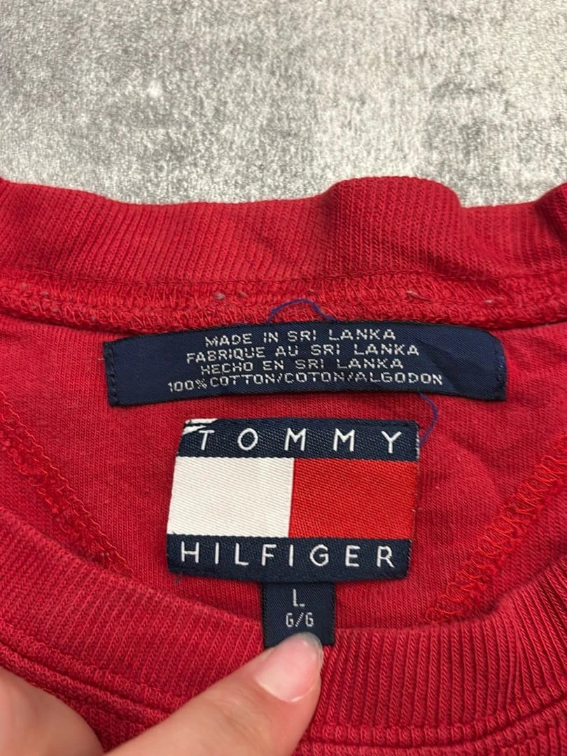 đź›’T-shirt Tommy Hilfiger Rouge Taille Lđź‘• đź›’