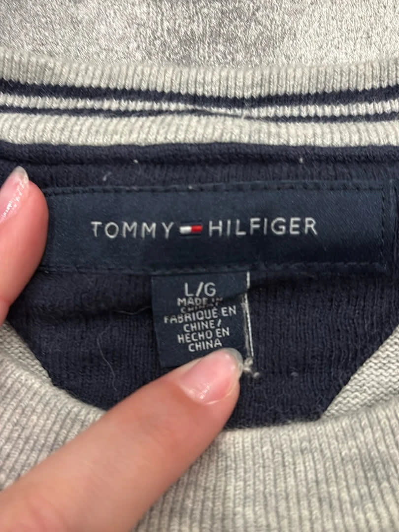 đź›’Pull Tommy Hilfiger Gris Taille Lđź›’