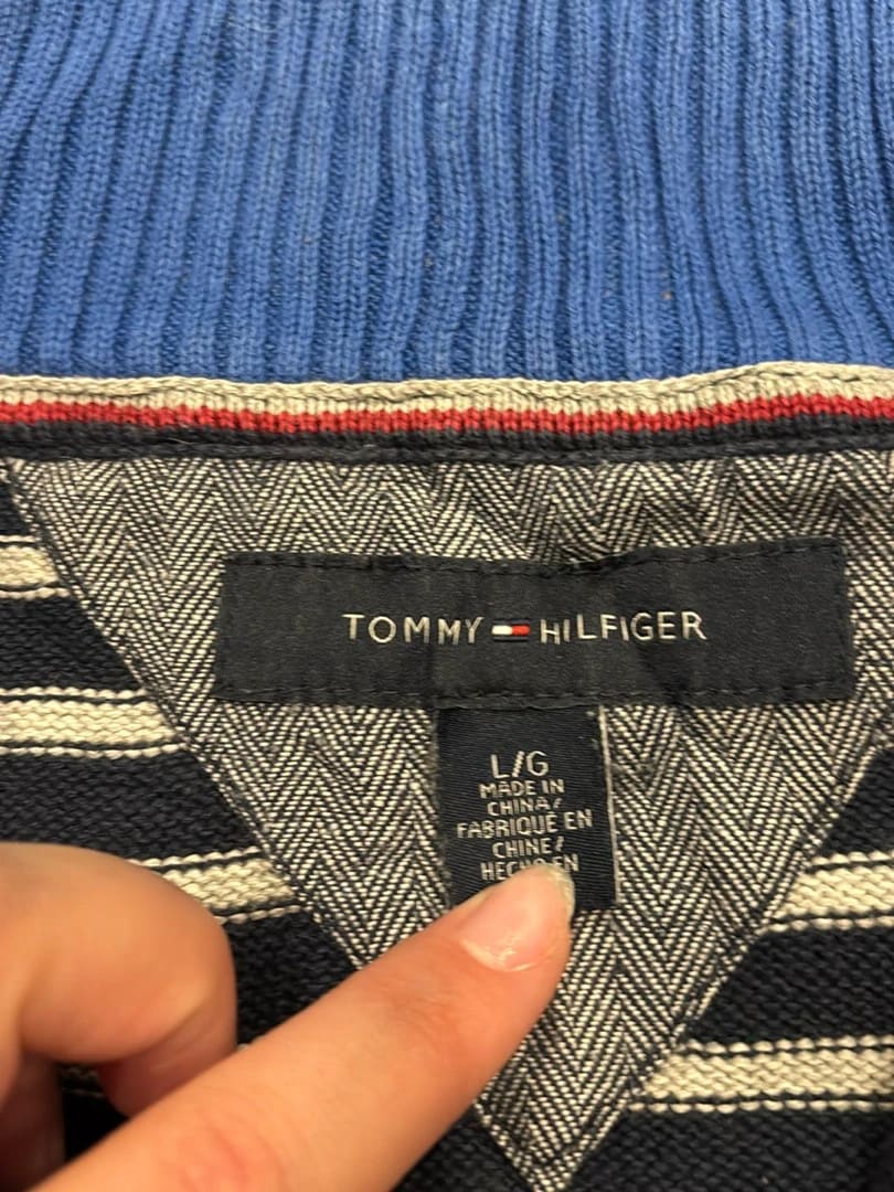 🛒Pull Tommy Hilfiger rayé L🛒