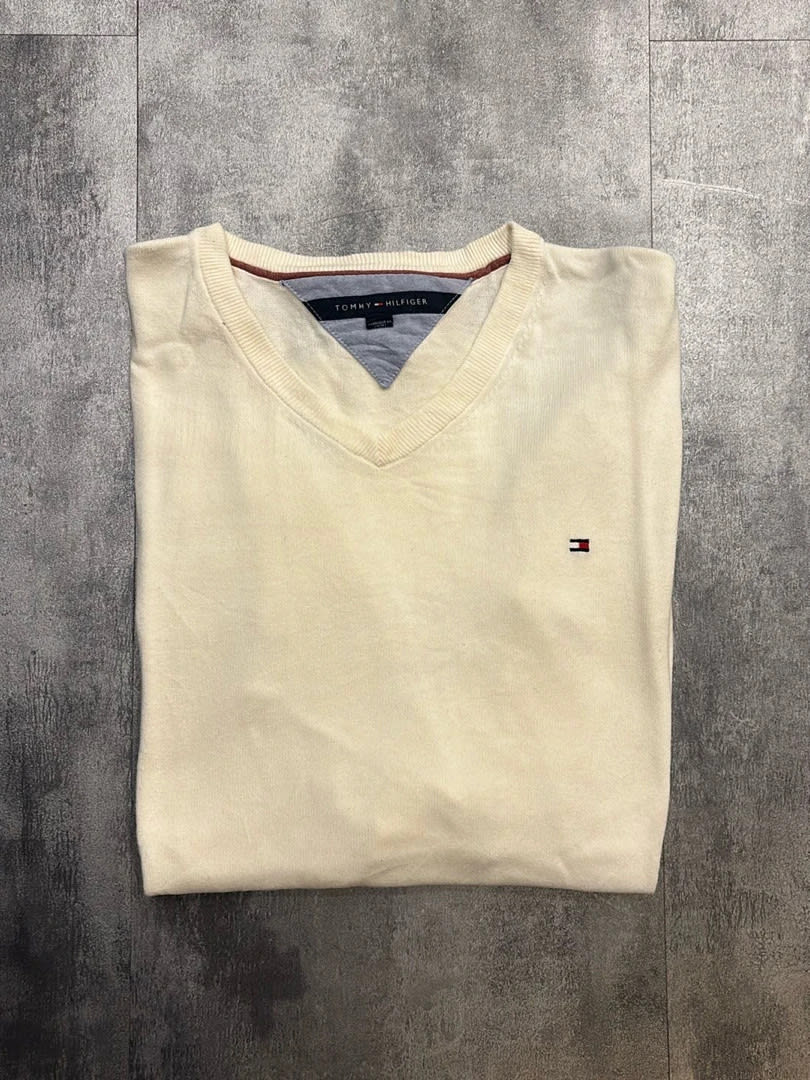 🛒Pull Tommy Hilfiger Crème Taille L🛒