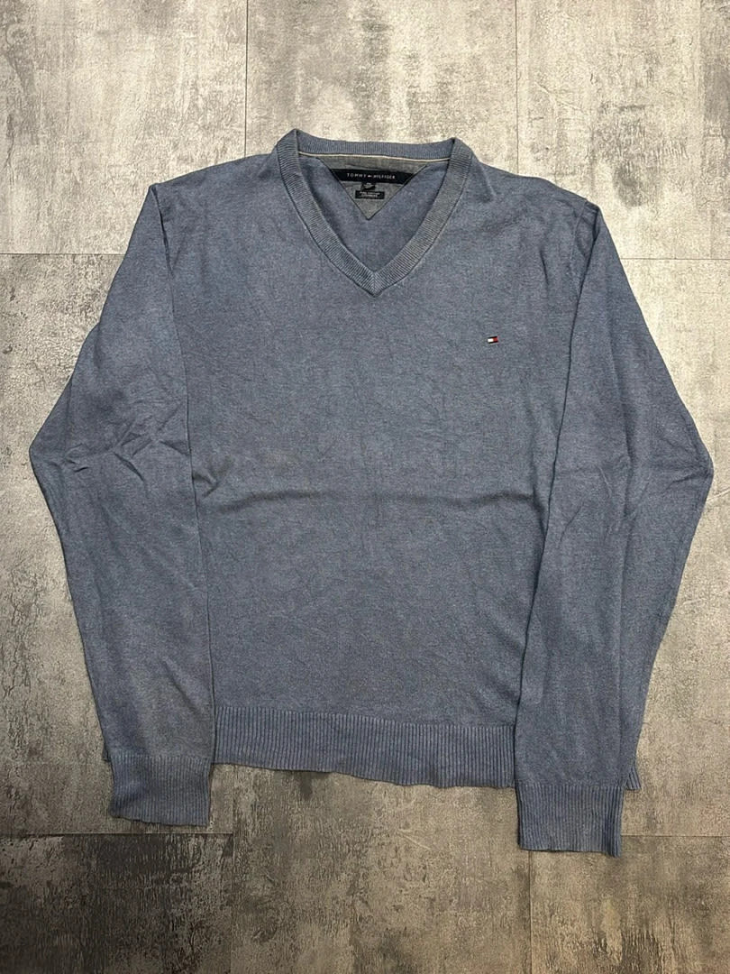 🛒Pull Tommy Hilfiger Bleu Délavé Taille XXL🛒