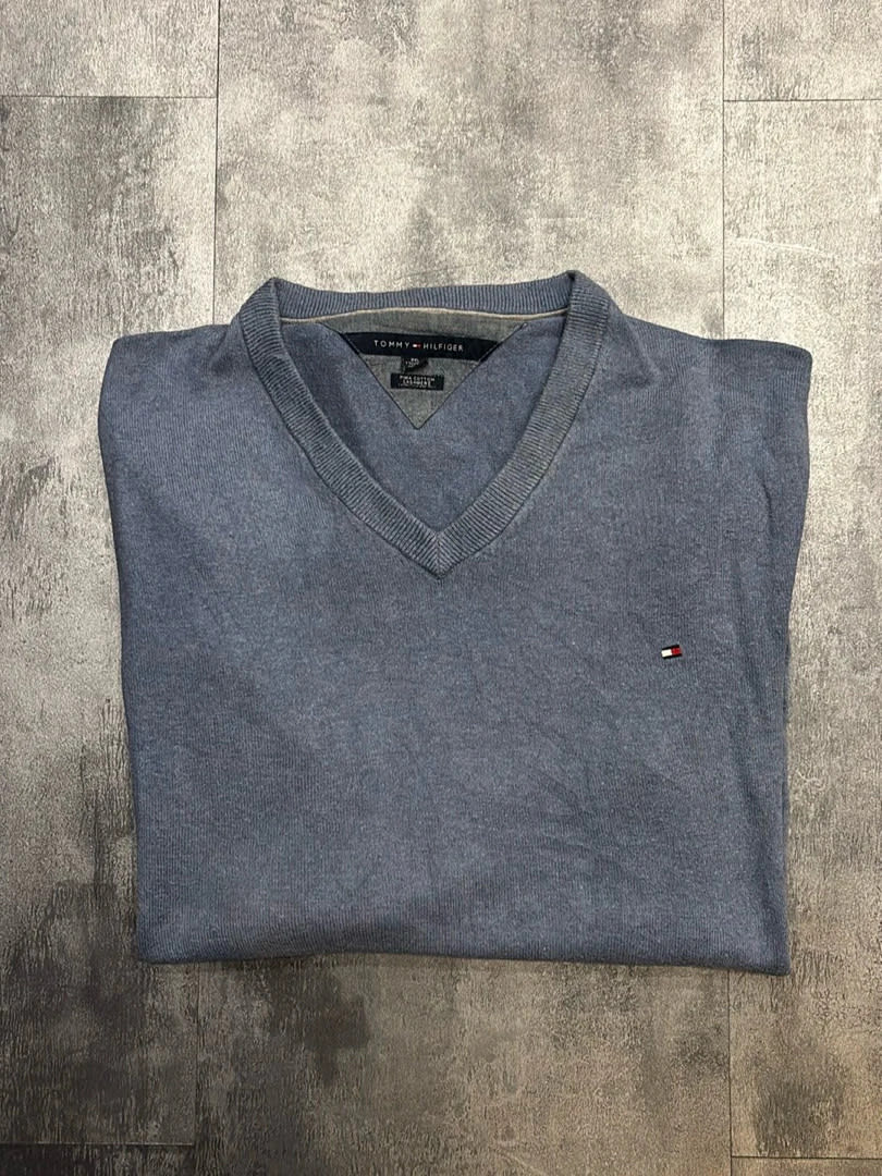 🛒Pull Tommy Hilfiger Bleu Délavé Taille XXL🛒