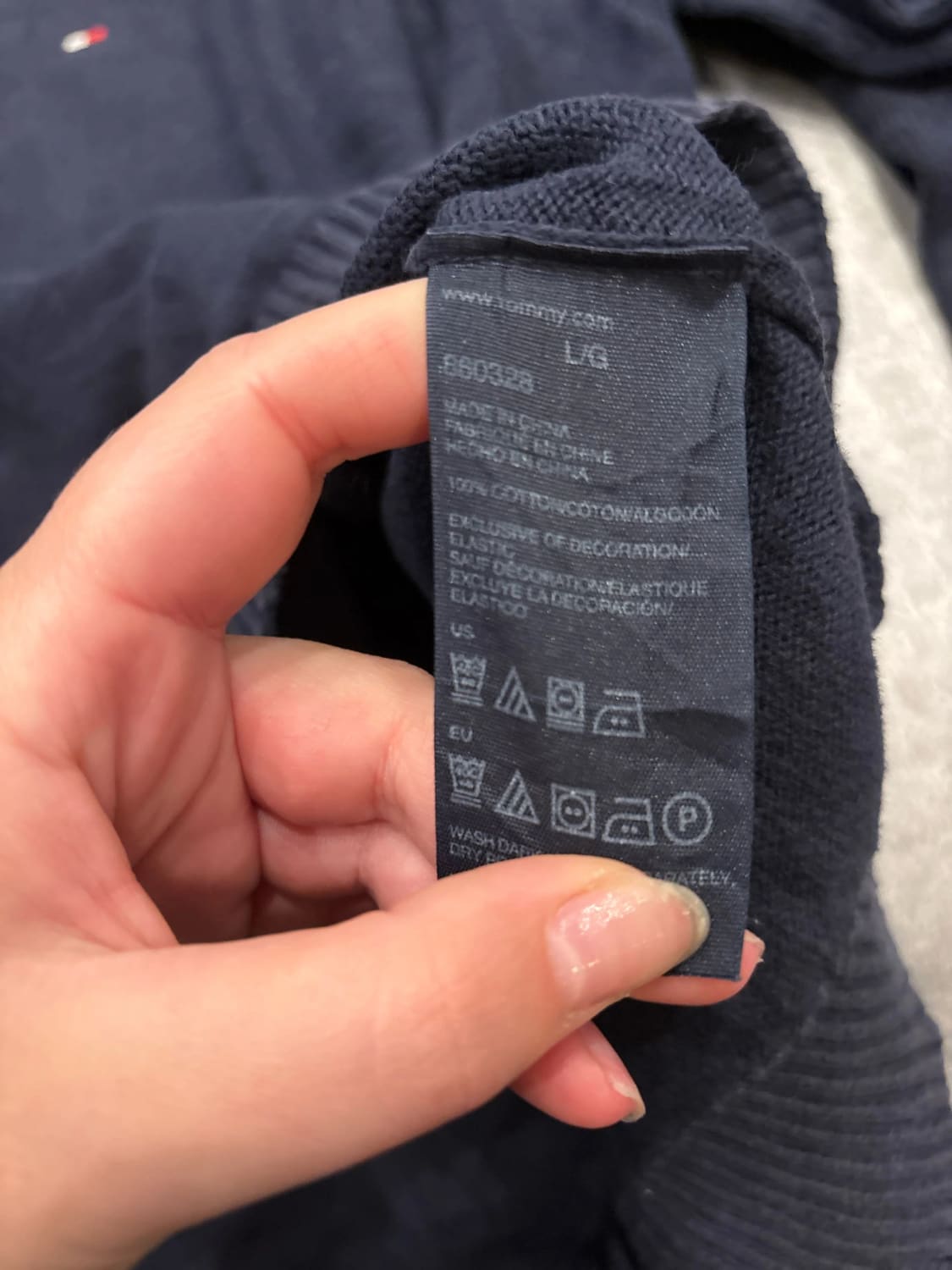 đź›’Pull Tommy Hilfiger Bleu Marine Taille Lđź›’