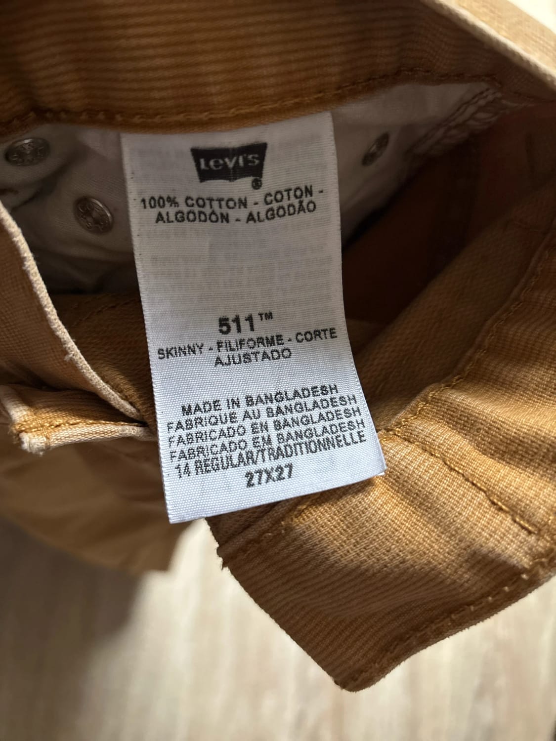 đź›’Jeans Levi's 511 W27 L27đź›’