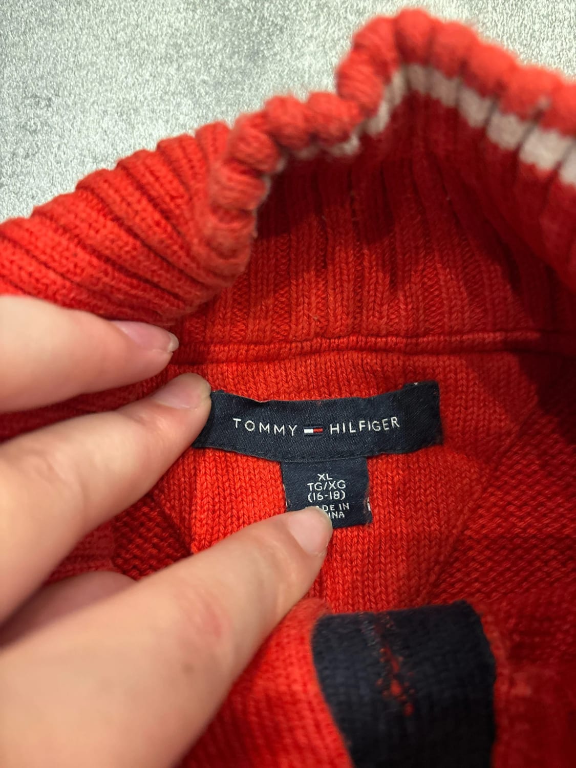 đź›’Pull Tommy Hilfiger Rouge XLđź›’