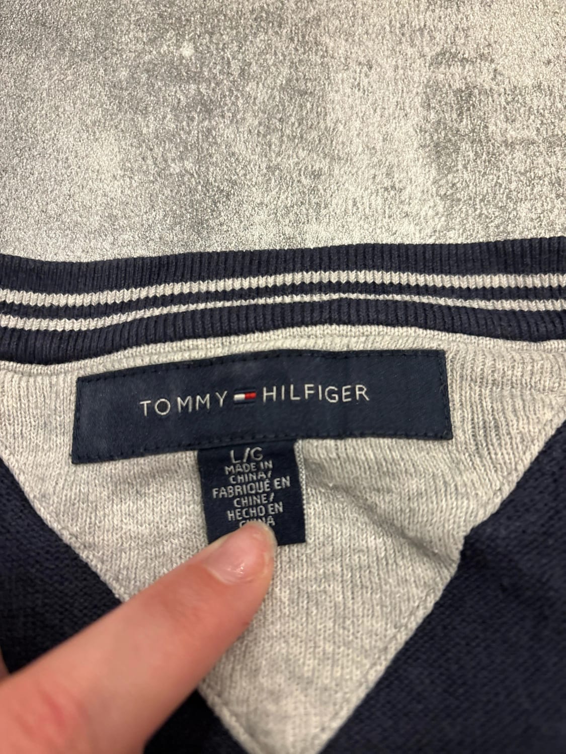 đź›’Pull Tommy Hilfiger Bleu Marine Taille Lđź›’