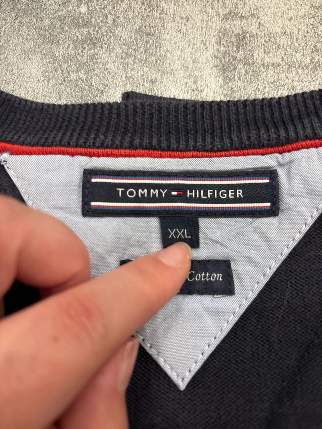 đź›’Pull Tommy Hilfiger XXL Noir Col Vđź›’